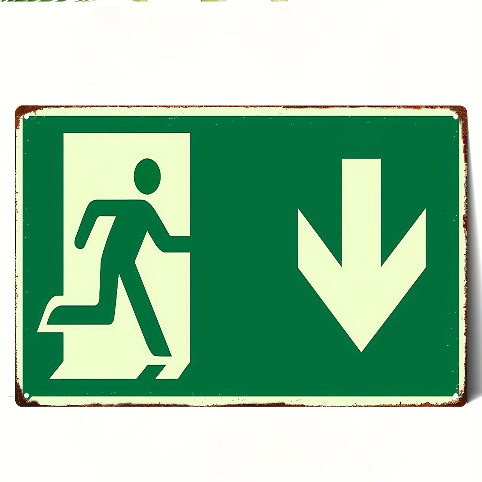 2D Vintage Metal Iron Sign | P - đánh giá và giá Emergency Exit Sign