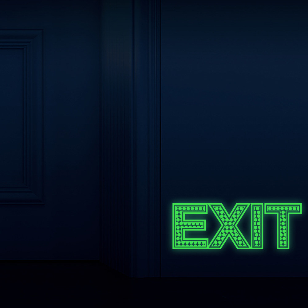 3Pcs Night Glow Exit Sticker L - đánh giá và giá Emergency Exit Sign