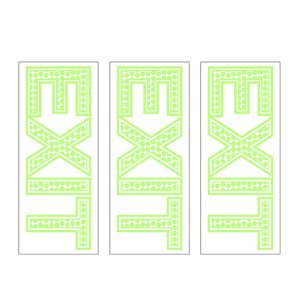3Pcs Night Glow Exit Sticker L - đánh giá và giá Emergency Exit Sign