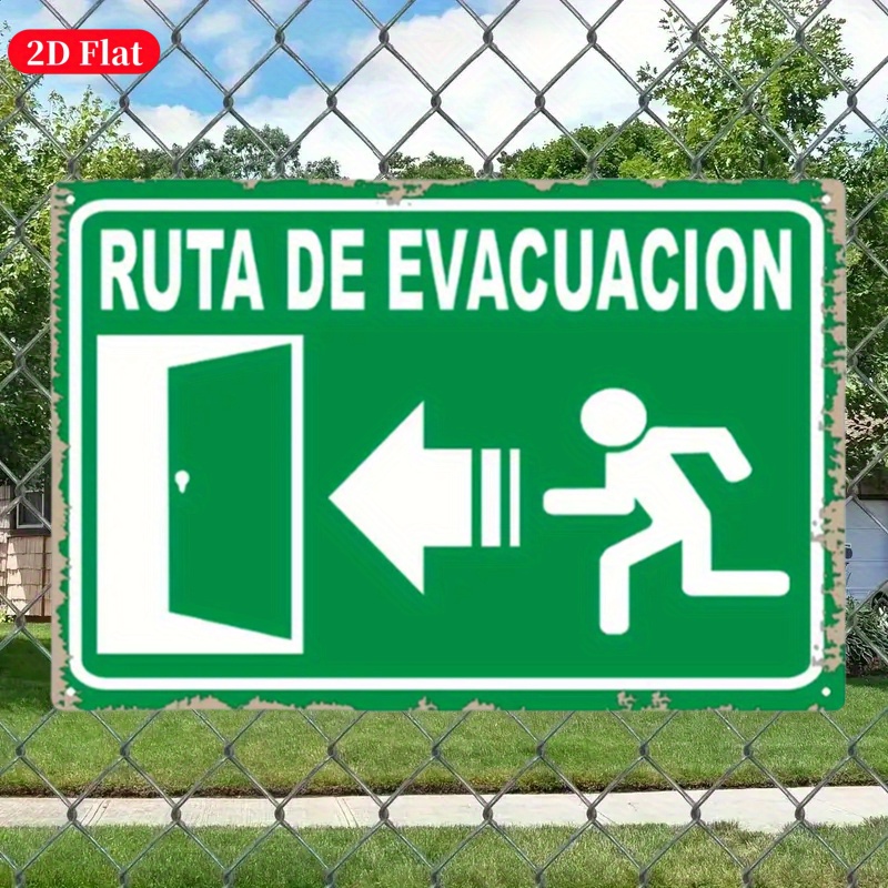 （2D Tin painting）Vintage Metal - đánh giá và giá Emergency Exit Sign