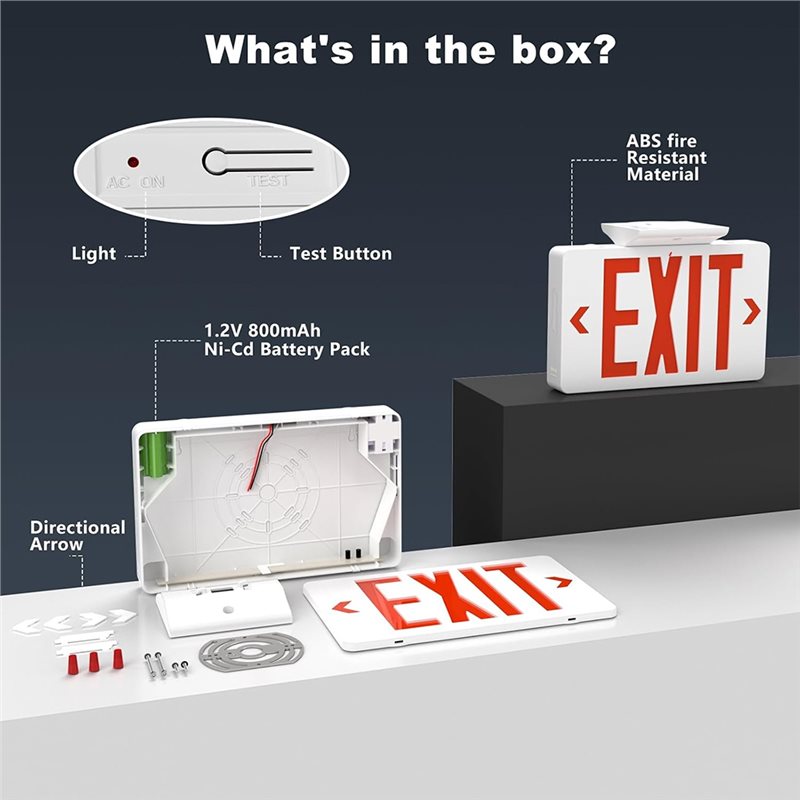 B67C UL Listed,Commercial Emer - đánh giá và giá Emergency Exit Sign