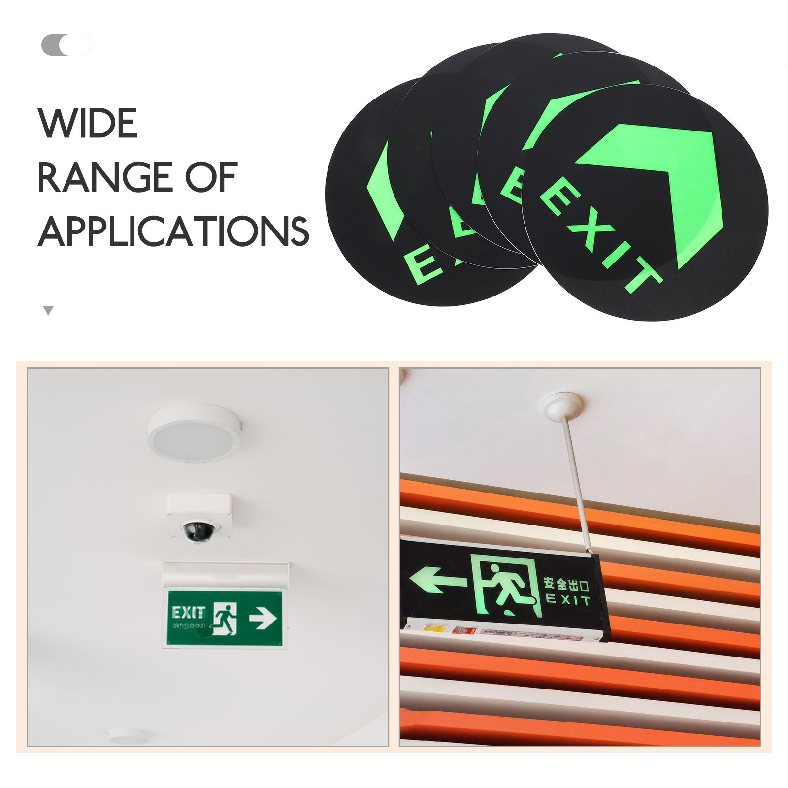 5Pcs Night Luminous Exit Sign  - đánh giá và giá Emergency Exit Sign
