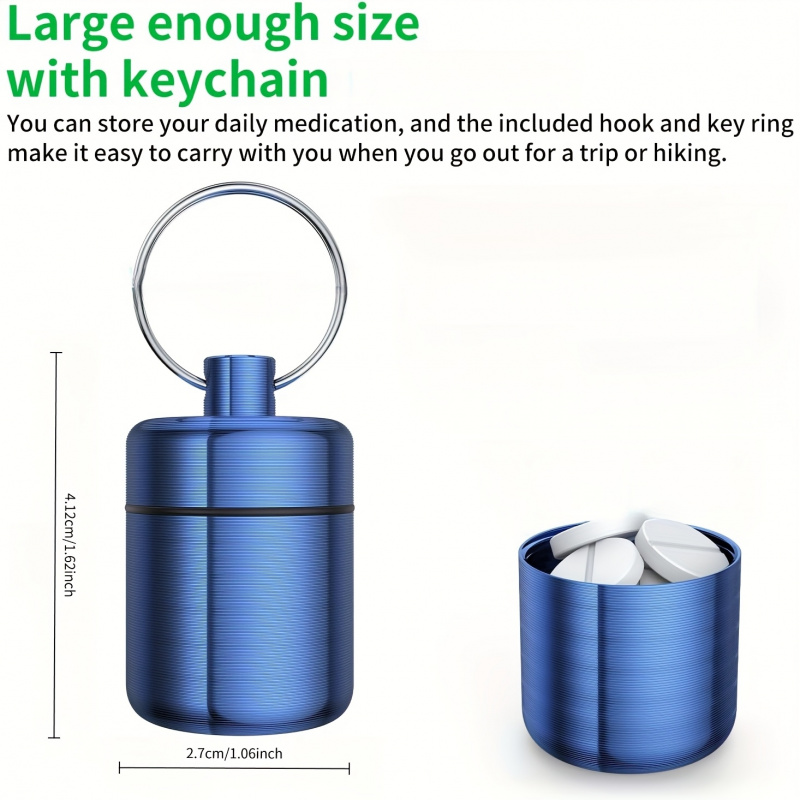 Mini Keychain Pill Box, Alumin - đánh giá và giá Medicine Cabinet Lock