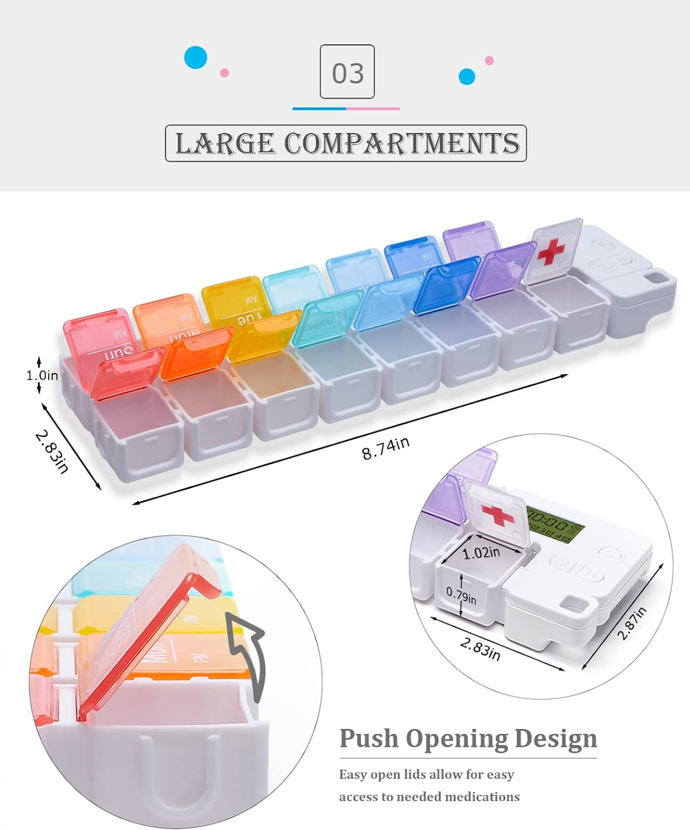 7-Day Pill Organizer with Medi - đánh giá và giá Medicine Cabinet Lock